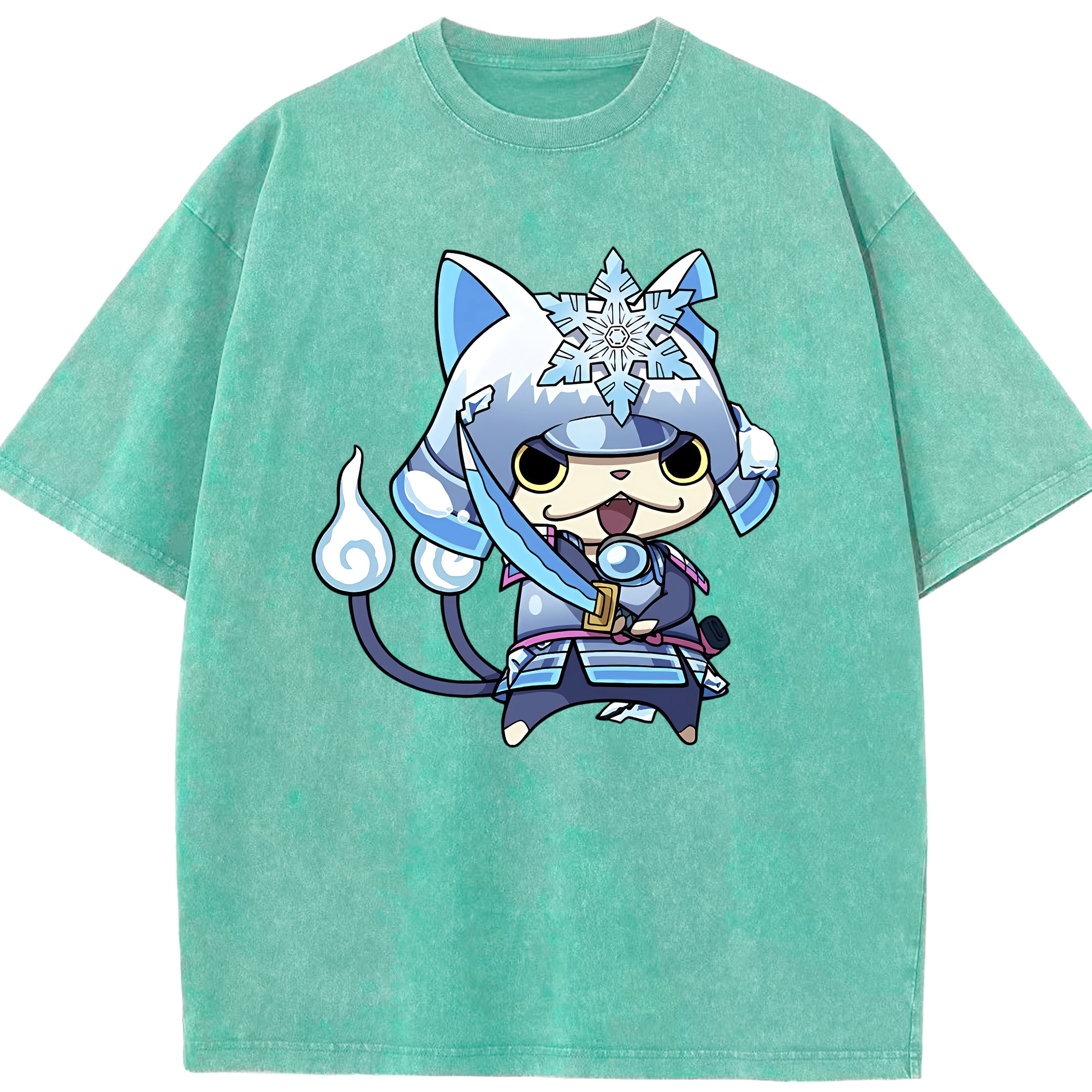 （画像用） 妖怪ウォッチ Yo-kai Watch 綿100% ヴィンテージ風 半袖Tシャツ（フロントプリント）